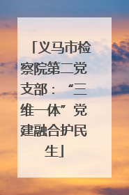 义马市检察院第二党支部：“三维一体”党建融合护民生
