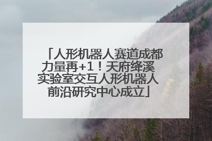 人形机器人赛道成都力量再+1！天府绛溪实验室交互人形机器人前沿研究中心成立