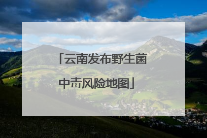 云南发布野生菌中毒风险地图