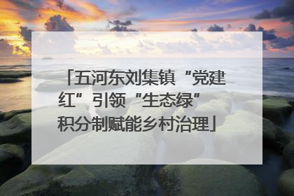 五河东刘集镇“党建红”引领“生态绿” 积分制赋能乡村治理