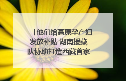 他们给高原孕产妇发放补贴 湖南援藏队协助打造西藏首家高原产儿协同中心