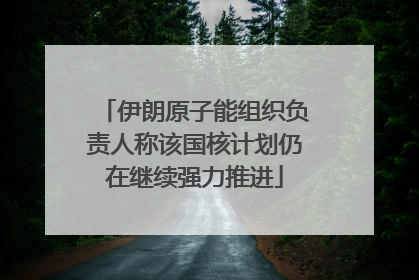 伊朗原子能组织负责人称该国核计划仍在继续强力推进