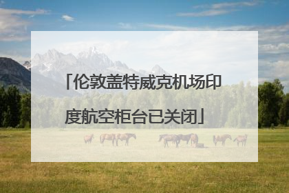 伦敦盖特威克机场印度航空柜台已关闭