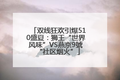 双线狂欢引爆510盛夏：狮王“世界风味”VS燕京9號“社区烟火”
