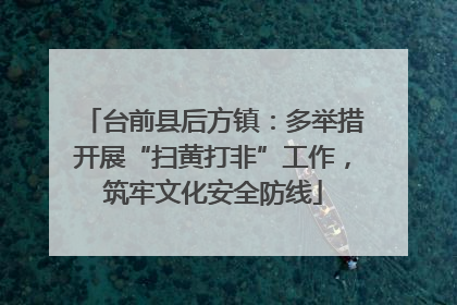 台前县后方镇：多举措开展“扫黄打非”工作，筑牢文化安全防线