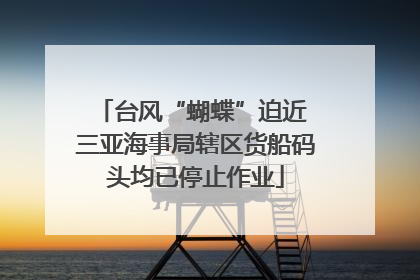 台风“蝴蝶”迫近 三亚海事局辖区货船码头均已停止作业