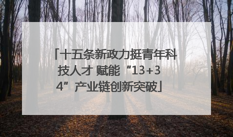 十五条新政力挺青年科技人才 赋能“13+34”产业链创新突破