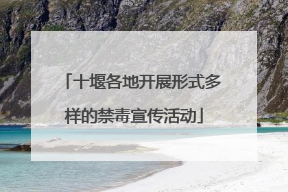 十堰各地开展形式多样的禁毒宣传活动