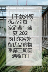 千款外贸优品引爆“家消费”盛宴 2025山东省外贸优品购物季第三期圆满收官