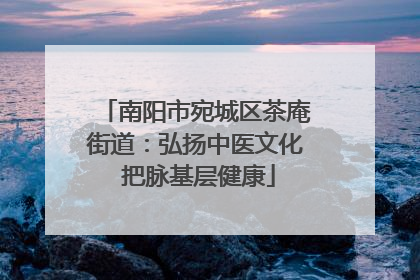 南阳市宛城区茶庵街道：弘扬中医文化 把脉基层健康