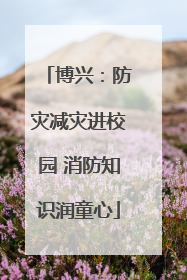 博兴：防灾减灾进校园 消防知识润童心