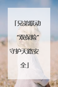 兄弟联动“双保险”守护天路安全