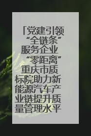 党建引领“全链条” 服务企业“零距离” 重庆市质标院助力新能源汽车产业链提升质量管理水平