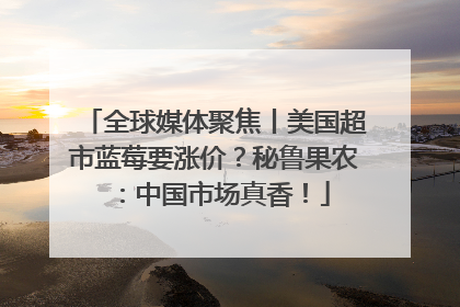 全球媒体聚焦丨美国超市蓝莓要涨价？秘鲁果农：中国市场真香！