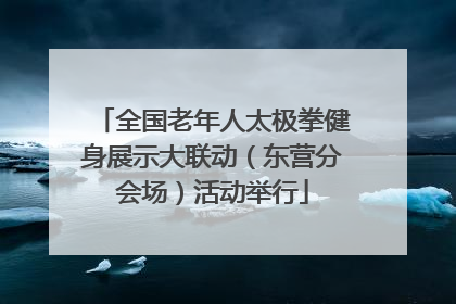 全国老年人太极拳健身展示大联动（东营分会场）活动举行