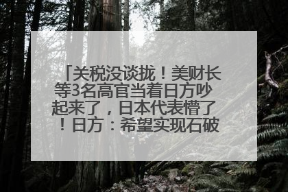 关税没谈拢！美财长等3名高官当着日方吵起来了，日本代表懵了！日方：希望实现石破茂与特朗普的会晤