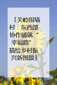 关岭围墙村：东西部协作铺就“幸福路” 描绘乡村振兴新图景
