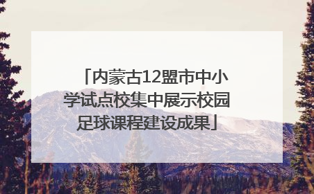 内蒙古12盟市中小学试点校集中展示校园足球课程建设成果