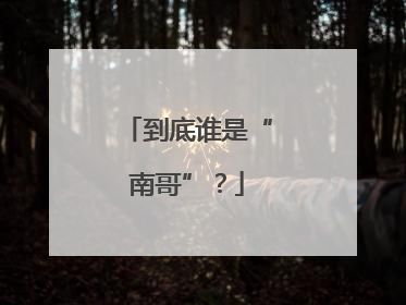 到底谁是“南哥”？
