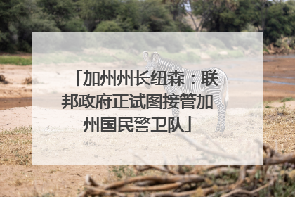 加州州长纽森：联邦政府正试图接管加州国民警卫队