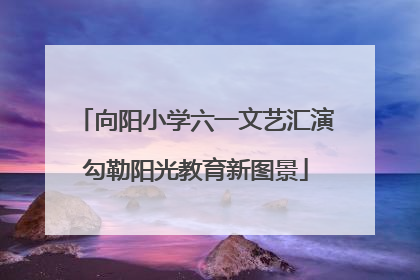 向阳小学六一文艺汇演勾勒阳光教育新图景
