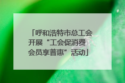 呼和浩特市总工会开展“工会促消费 会员享普惠”活动