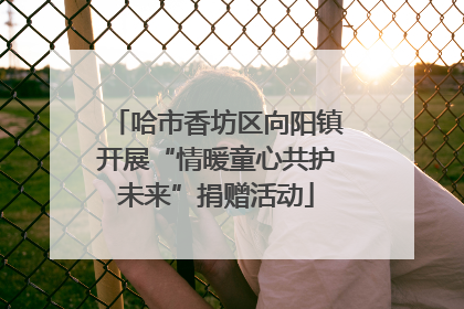 哈市香坊区向阳镇开展“情暖童心共护未来”捐赠活动