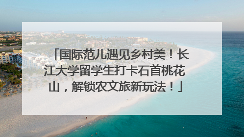 国际范儿遇见乡村美！长江大学留学生打卡石首桃花山，解锁农文旅新玩法！