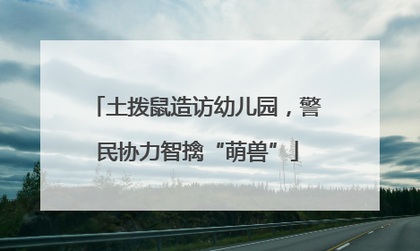 土拨鼠造访幼儿园，警民协力智擒“萌兽”