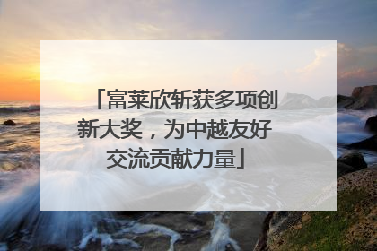 富莱欣斩获多项创新大奖，为中越友好交流贡献力量