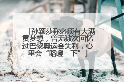 孙颖莎称必须有大满贯梦想，曾无数次回忆过巴黎奥运会失利，心里会“咯噔一下”