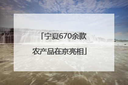宁夏670余款农产品在京亮相