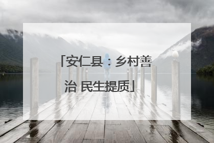 安仁县：乡村善治 民生提质