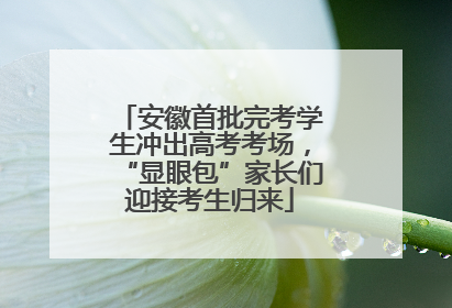 安徽首批完考学生冲出高考考场，“显眼包”家长们迎接考生归来
