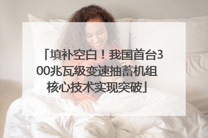 填补空白！我国首台300兆瓦级变速抽蓄机组核心技术实现突破