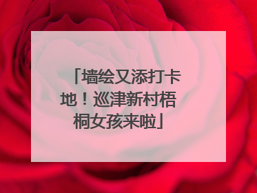 墙绘又添打卡地！巡津新村梧桐女孩来啦