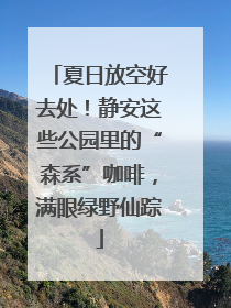 夏日放空好去处！静安这些公园里的“森系”咖啡，满眼绿野仙踪