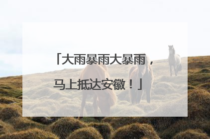 大雨暴雨大暴雨，马上抵达安徽！