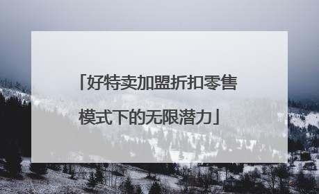 好特卖加盟折扣零售模式下的无限潜力