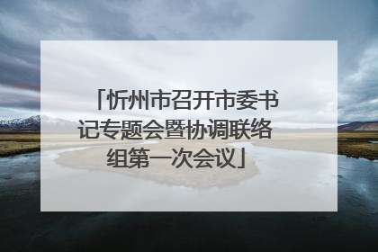 忻州市召开市委书记专题会暨协调联络组第一次会议