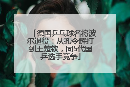 德国乒乓球名将波尔退役：从孔令辉打到王楚钦，同5代国乒选手竞争