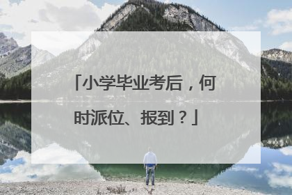 小学毕业考后，何时派位、报到？