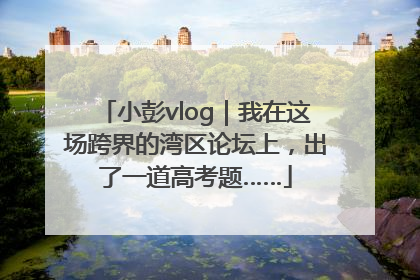 小彭vlog｜我在这场跨界的湾区论坛上，出了一道高考题……