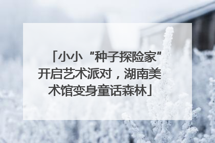 小小“种子探险家”开启艺术派对，湖南美术馆变身童话森林