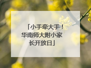 小手牵大手！华南师大附小家长开放日
