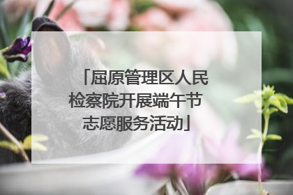 屈原管理区人民检察院开展端午节志愿服务活动