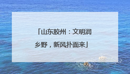 山东胶州：文明润乡野，新风扑面来