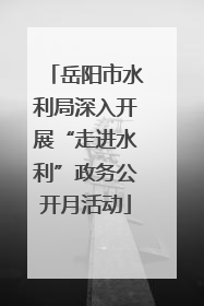 岳阳市水利局深入开展“走进水利”政务公开月活动