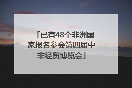 已有48个非洲国家报名参会第四届中非经贸博览会