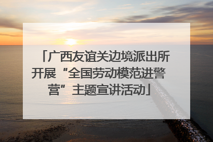 广西友谊关边境派出所开展“全国劳动模范进警营”主题宣讲活动